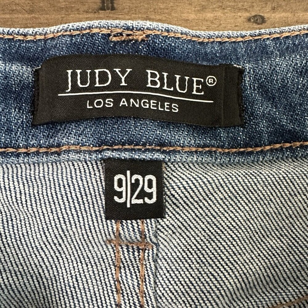 Judy Blue Chic Efforts Cargo Wide Leg Jeans Denim 90s Med Wash Womens Sz 9/29 - Picture 7 of 16